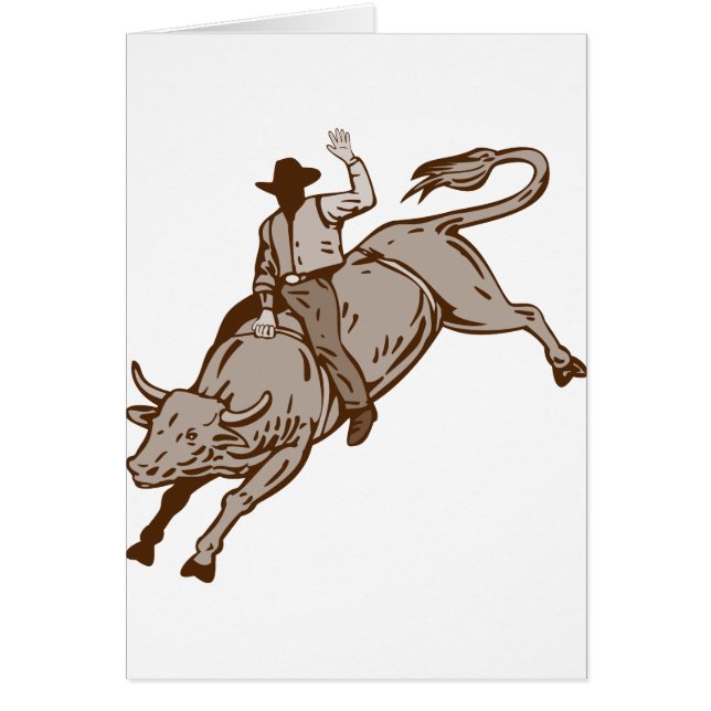 Équitation de taureau de cowboy de rodéo (Devant)