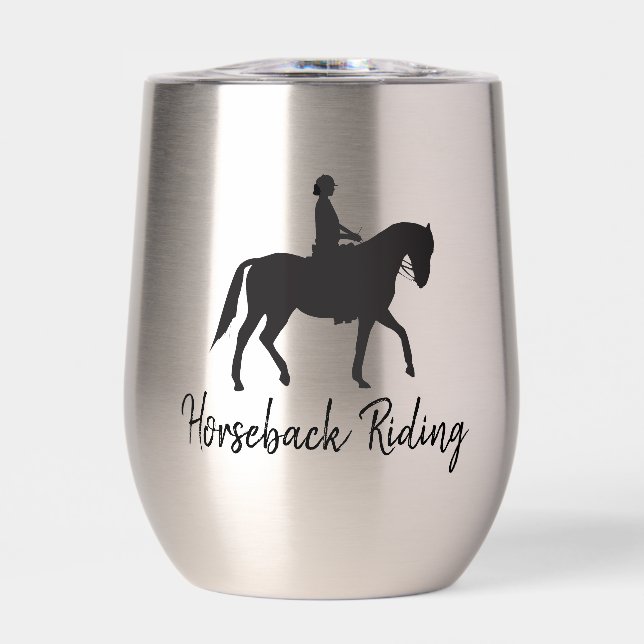 Équitation Design Conception Vin Thermal Tumbler (Avant)