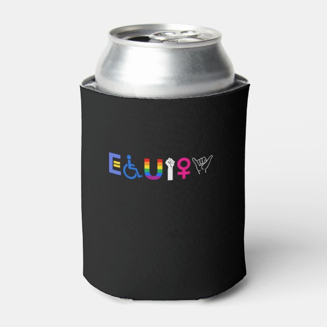_EQUITY_ Equal Rights LGBTQ Alliges Unity Pride Fe Dosenkühler (Kanne Vorderseite)