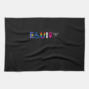 _EQUITY_ Equal Rights LGBTQ Alliges Unity Pride Fe Geschirrtuch