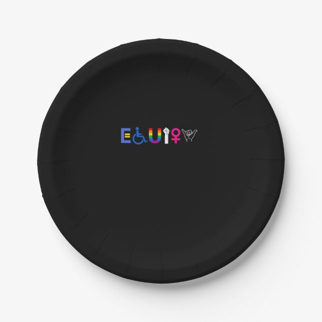 _EQUITY_ Equal Rights LGBTQ Alliges Unity Pride Fe Pappteller (Vorderseite)