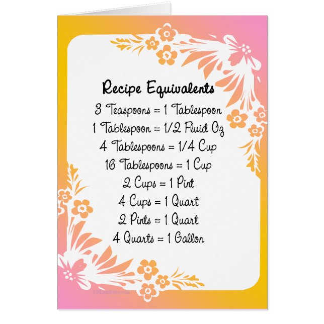 Équivalents de recette Pastel Floral (Devant)