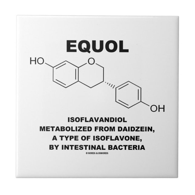 Equol Isoflavandiol umgewandelt von Daidzein Fliese (Vorderseite)