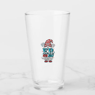 ER 4. Juli Crew Patriotisches Gnom-Shirt-Design_1 Glas