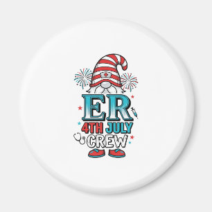 ER 4. Juli Crew Patriotisches Gnom-Shirt-Design_1 Magnet
