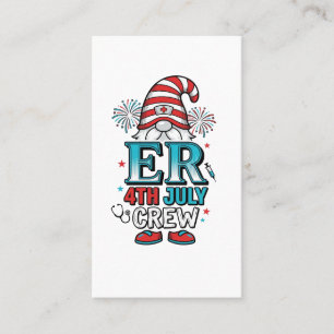 ER 4. Juli Crew Patriotisches Gnom-Shirt-Design_1 Visitenkarte