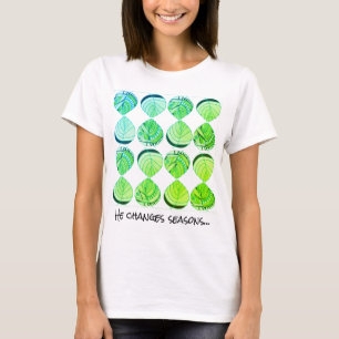 Er ändert die Jahreszeiten - Motivierend Text blau T-Shirt