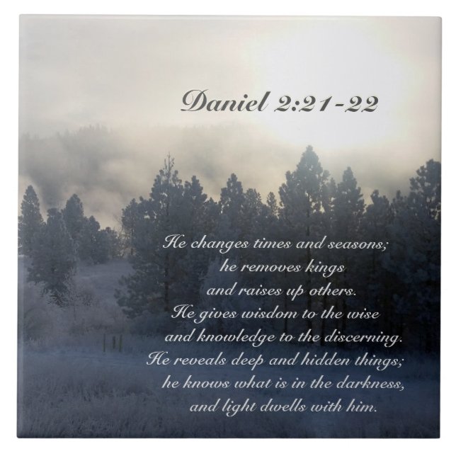 Er ändert die Zeiten und Jahreszeiten, Daniel 2:21 Fliese (Vorderseite)