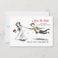 Er auf den Altar Save the Date 2 zu ziehen