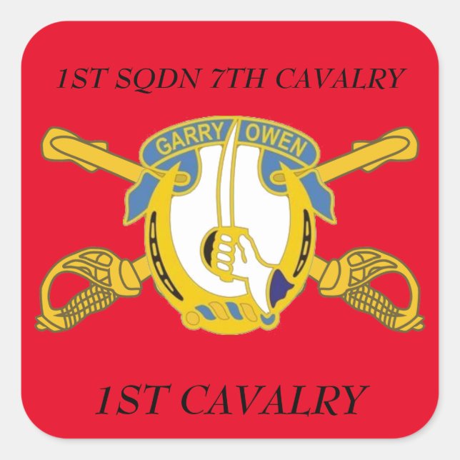 ęr AUTOCOLLANTS de CAVALERIE de 7ème CAVALERIE (Devant)