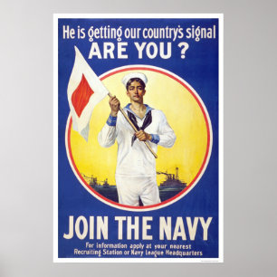 Er bekommt das Signal unseres Landes - oder? Poster