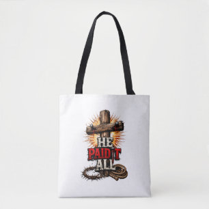 Er bezahlte es alles – Cross & Nail Christlicher G Tasche