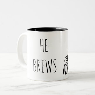 Er braut Kaffee-Tasse 11 oz. Zweifarbige Tasse