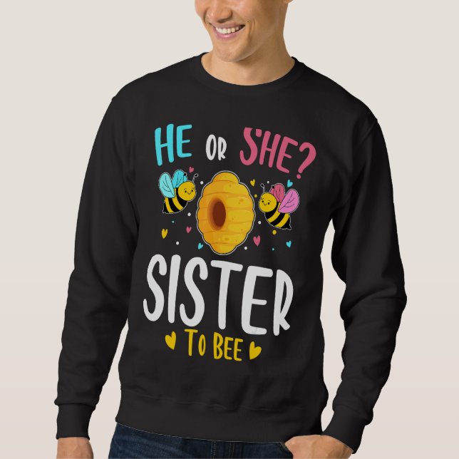 Er bzw. sie ist die Schwester, die eine Baby-Dusch Sweatshirt (Vorderseite)