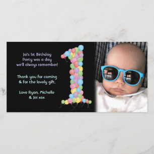 Ęr carte photo de Merci d'anniversaire de bébés