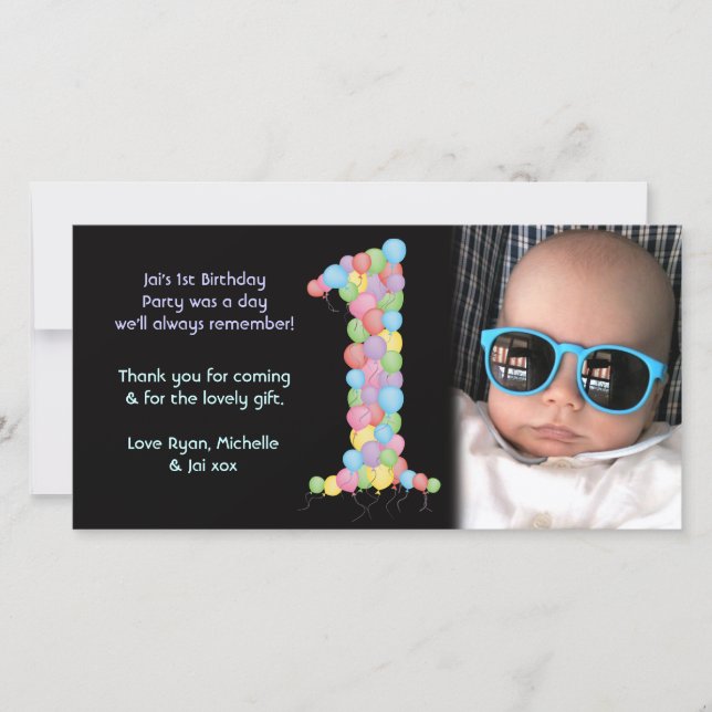 Ęr carte photo de Merci d'anniversaire de bébés (Devant)