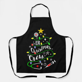 ER Christmas Tree Crew Emergency Room Nurse Schürze