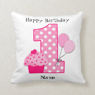 Ęr coussin de l'anniversaire du bébé personnalisé