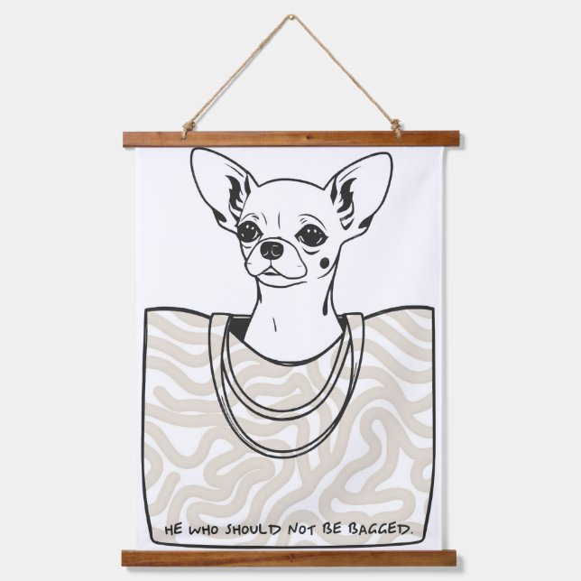 Er, der nicht gezähmt werden sollte wandteppich mit holzrahmen (Vorderseite)