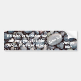 Er, der ohne Sünde ist Autoaufkleber