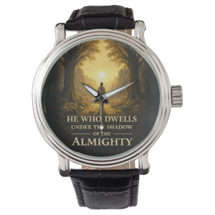 Er, der wohnt Psalm 91 Christliche Kunst Armbanduhr