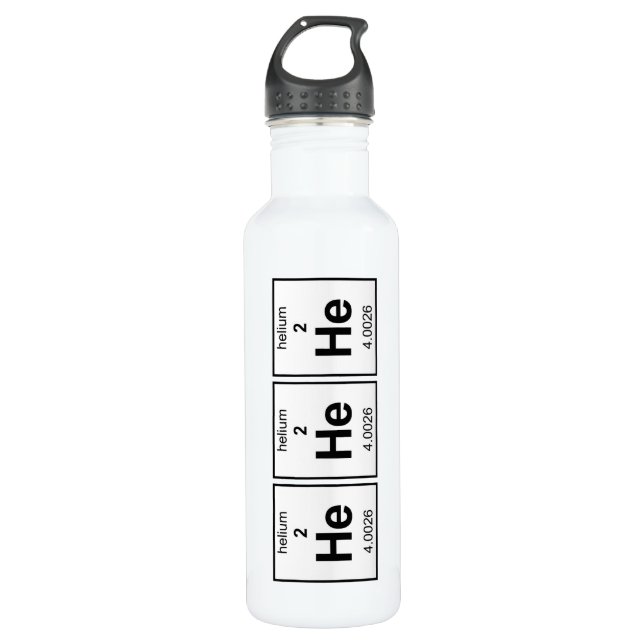 Er er er Periodensystem Edelstahlflasche (Vorderseite)