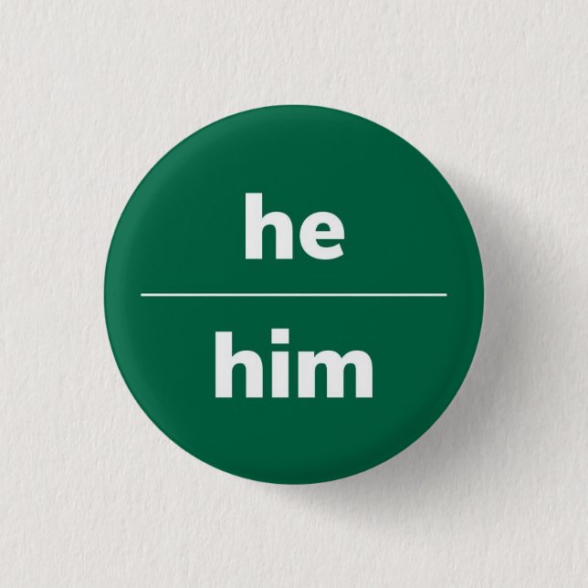Er/er Pronoun Button, 1¼ Zoll Taste Button (Vorderseite)