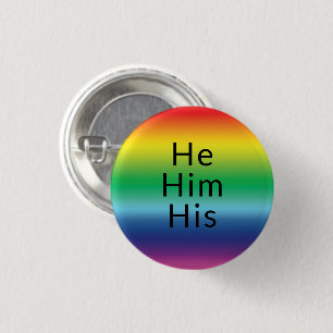 Er, er, Seine, Pronouns Lgbtq Lgbt Pride Rainbow Button