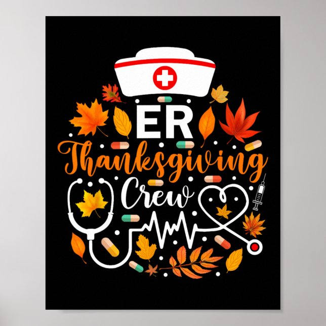 Er Erntedank Nurse Crew Erntedank Emergency Poster (Vorne)