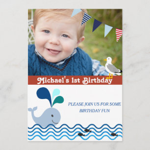 ęr Fête d'anniversaire, invitation nautique