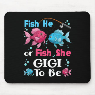 Er fischt oder sie fischt Geschlecht Enthüllung Fa Mousepad