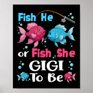 Er fischt oder sie fischt Geschlecht Enthüllung Fa Poster