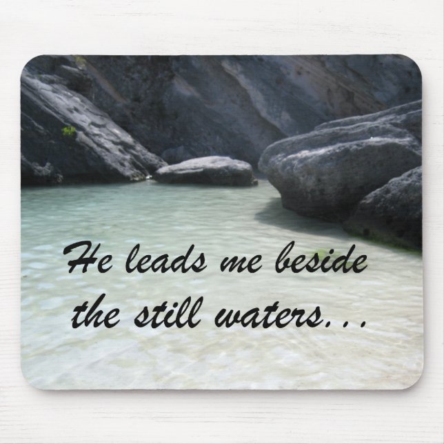 Er führt mich neben den stillen Wassern... Mousepad (Vorne)