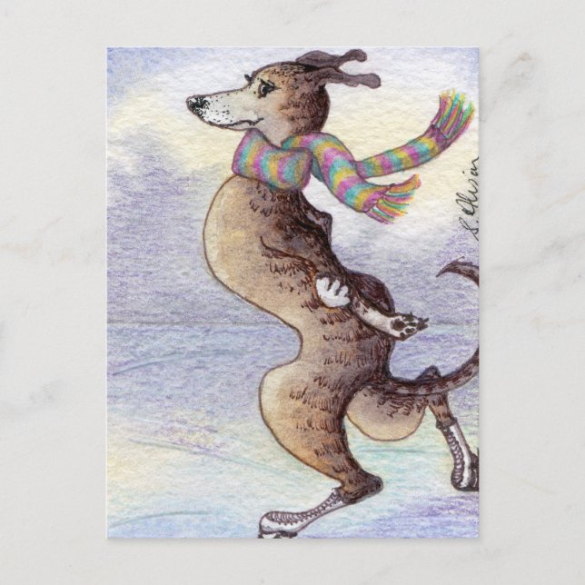 Er genoss den Wind durch seine Ohren Postkarte (Vorderseite)