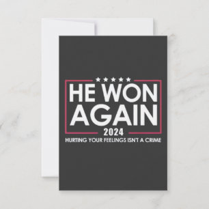 Er gewann 2024 wieder Trump Inaguration 2025 Dankeskarte
