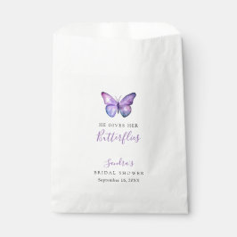 Er gibt ihr Schmetterlinge Brautparty Butterfly Geschenktütchen