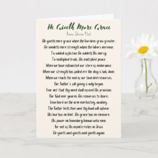 Er gibt mehr Grace-Faltkarte Karte