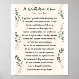 Er gibt mehr Grace Matte Poster