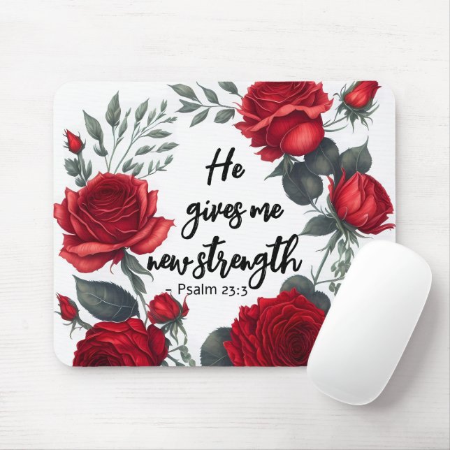 Er gibt mir neue Kraft Mousepad (Mit Mouse)