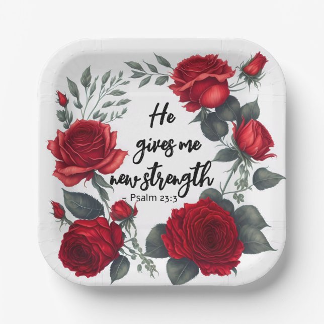 Er gibt mir neue Kraft Pappteller (Vorderseite)