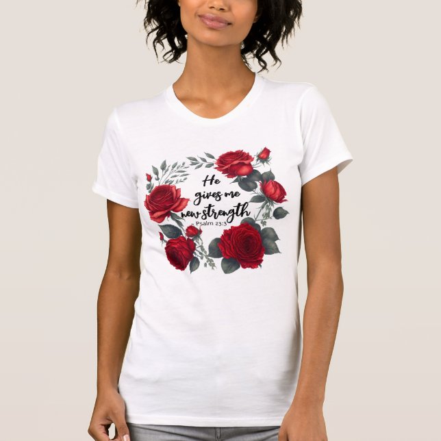 Er gibt mir neue Kraft T-Shirt (Vorderseite)