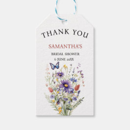 Er gibt mir Schmetterlinge Wildblume Brautparty Geschenkanhänger