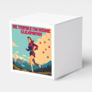 Er glaubt, ich bin Zuhause und säubere Sassy Runne Geschenkschachtel