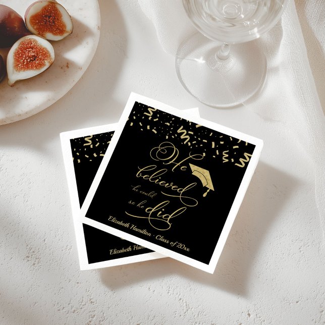 Er glaubte, er könnte also Grad Party machen Serviette (Von Creator hochgeladen)