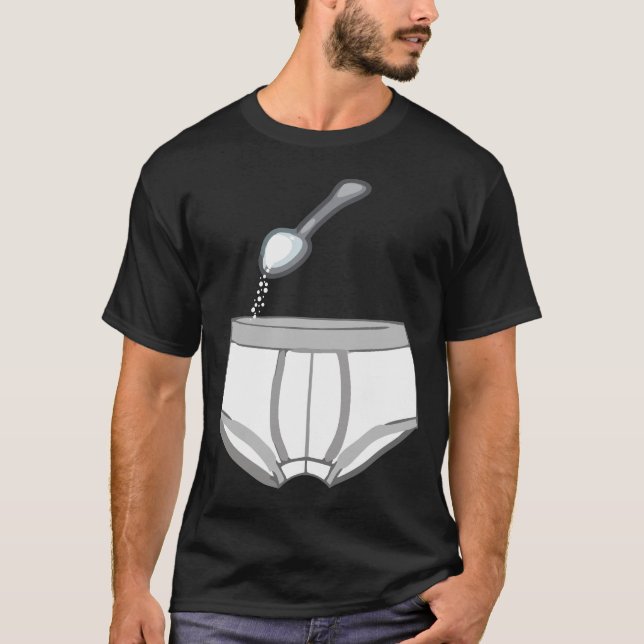 Er Got Zucker in seinen Brillen Briefspoon Full T-Shirt (Vorderseite)