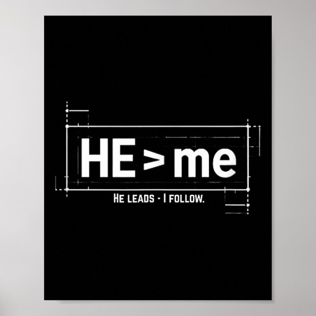 Er größer als - er führt folgen - christlich poster (Vorne)