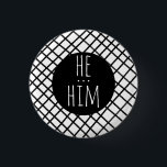 ER/HABM Pronouns Handmade Grid Schwarz-weiß CUSTOM Button<br><div class="desc">Dekorieren Sie Ihr Outfit mit diesem coolen Kunstknopf. Macht ein großartiges Geschenk! Sie können ihn anpassen und auch Text hinzufügen. Karo in meinem Shop für viel mehr Farben und Muster! Lass mir Bescheid,  wenn du auch etwas Gewohntes willst.</div>