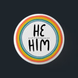 ER/HABM Pronouns Rainbow Ring farbenfroher Stolz Button<br><div class="desc">Dekorieren Sie Ihr Outfit mit diesem coolen Kunstknopf. Macht ein großartiges Geschenk! Sie können ihn anpassen,  die Hintergrundfarben ändern und auch Text hinzufügen. Karo in meinem Shop für viel mehr Farben und Muster! Lass mir Bescheid,  wenn du auch etwas Gewohntes willst.</div>