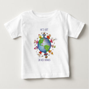 Er hat die ganze Welt in seinen Händen Baby T-shirt