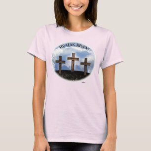 Er hat drei geruchte Kreuze aufgetragen T-Shirt